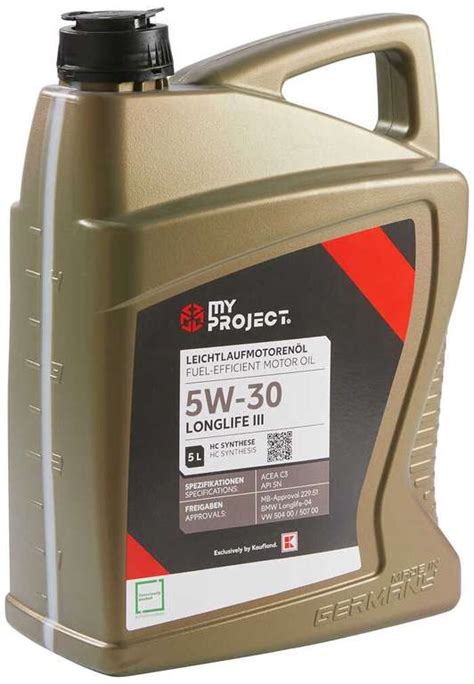 my project leichtlauf-motorenöl 5w-30 longlife iii|MyProject Motoröl Longlife III 5W30, 5L bei Kaufland für.